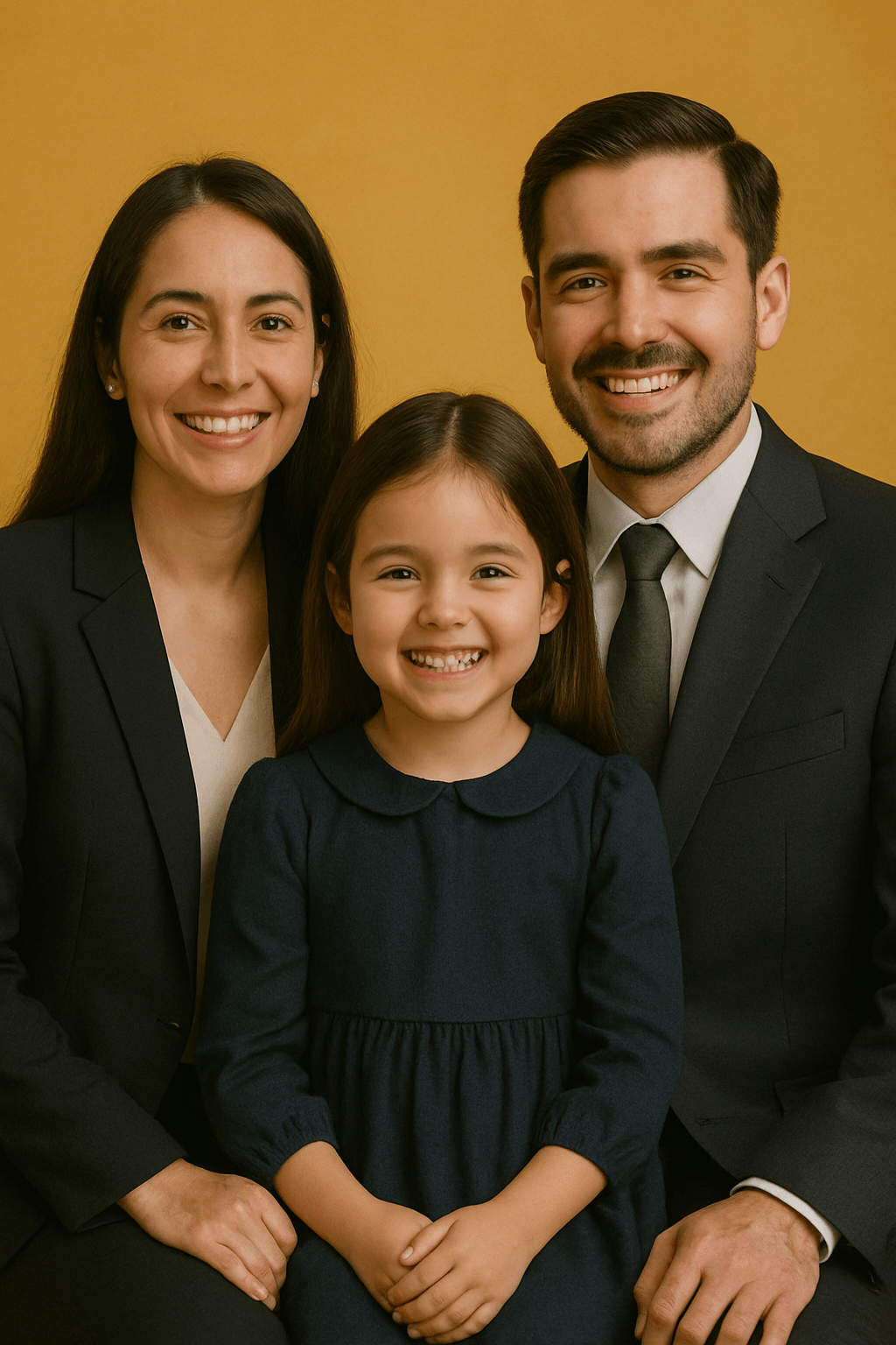 Retrato familiar en casa